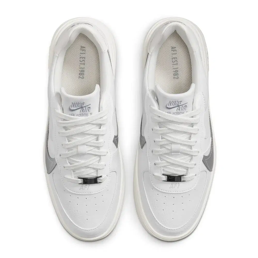 Wmns Air Force 1 PLT.AF.ORM 'White Metallic Silver' 4
