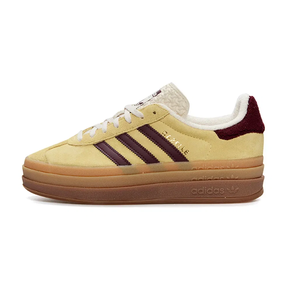 Wmns Gazelle Bold 'Almost Yellow Maroon'