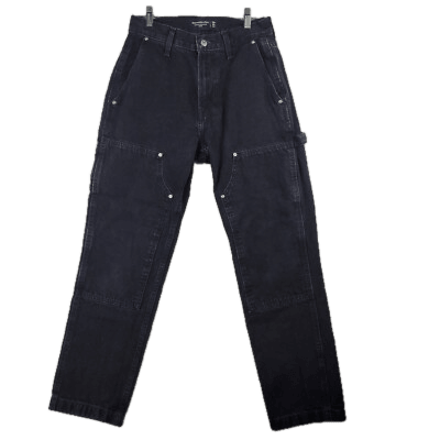 Abercrombie & Fitch Jeans  32x30 Double Knee Carpenter Black Rigid Denim