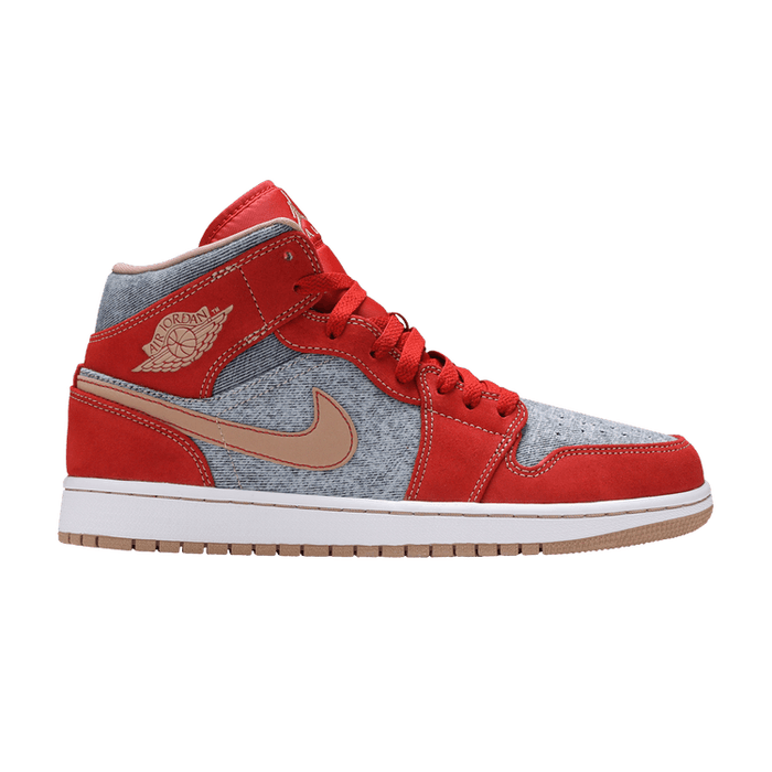 Air Jordan 1 Mid 'Denim Red'