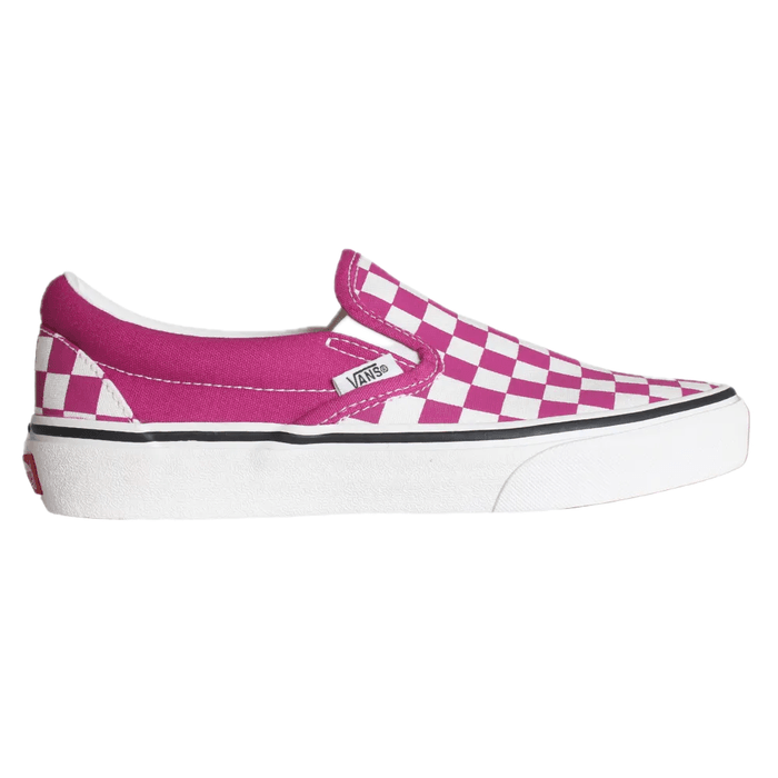 Slip On Checkerboard Fuchsia Red True White
