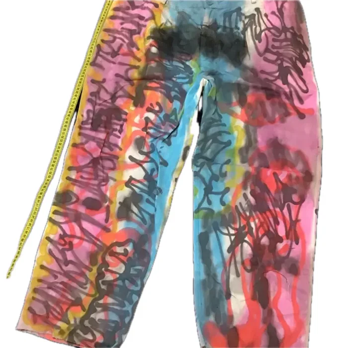1 of 1 jeans upcycling experimental grafite lettering